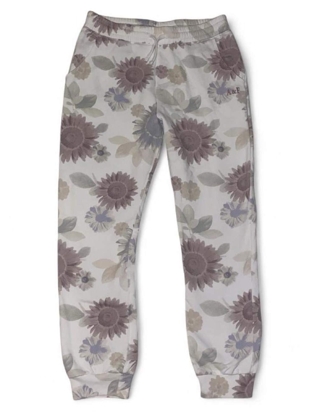 Abercrombie & Fitch Floral Jogger Sweatpants In a Soft Sunflower Print